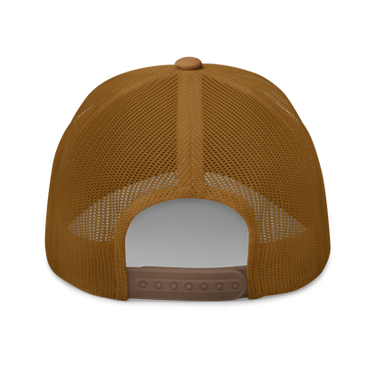 Atlas Moth "Attacus taprobanis" Embroidered Caramel Trucker Hat Back Mockup