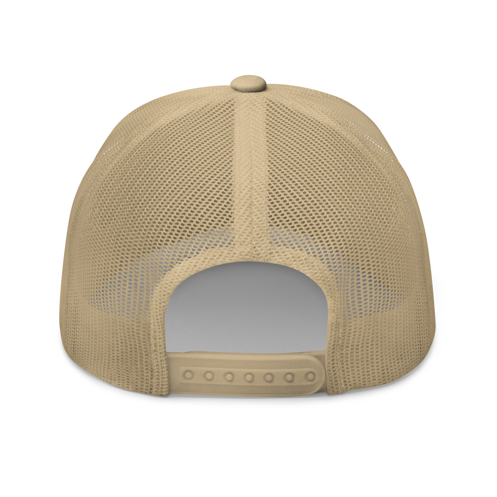 Atlas Moth "Attacus taprobanis" Embroidered Khaki Trucker Hat Back Mockup