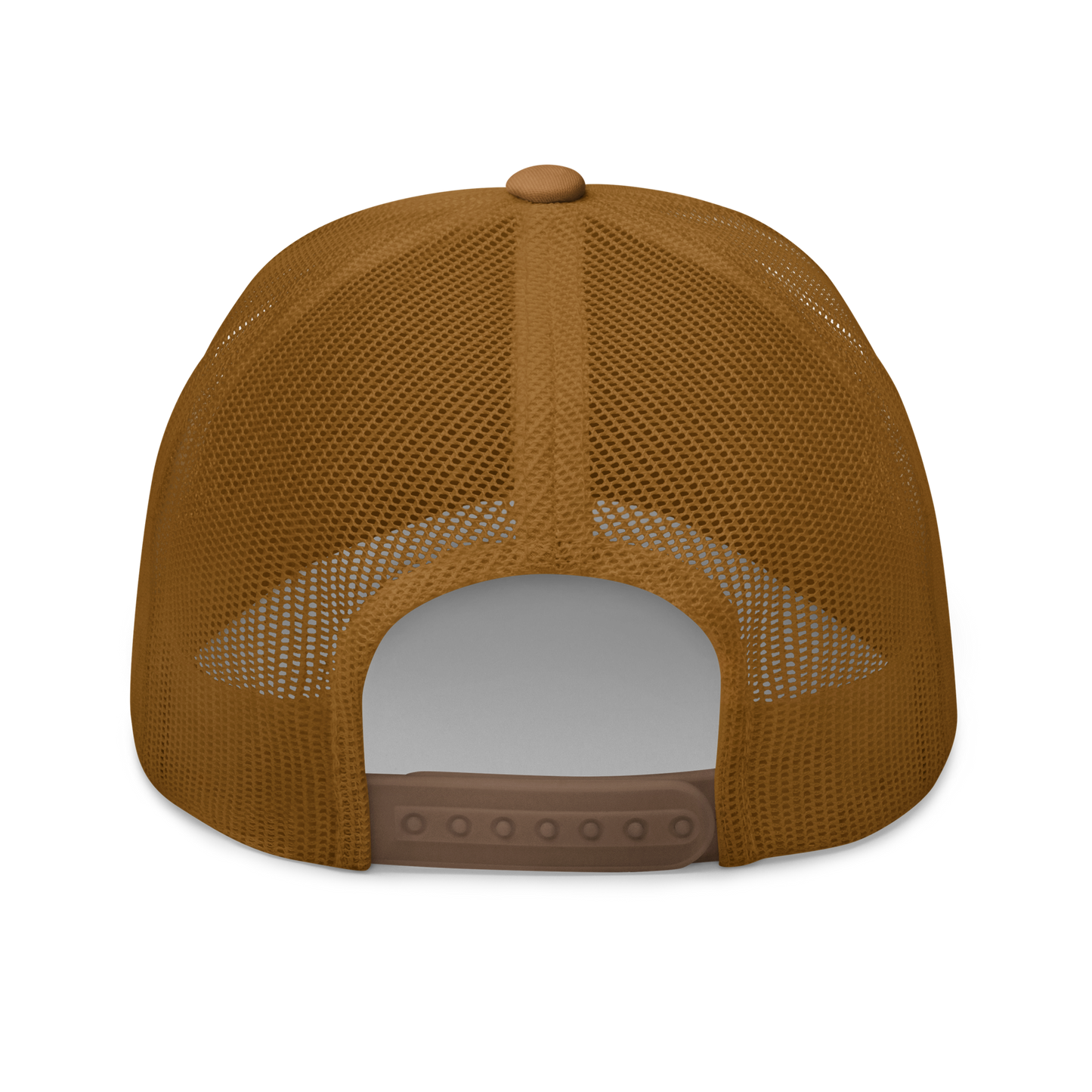 Blackback Land Crab "Gecarcinus lateralis" Embroidered Caramel Trucker Hat Back Mockup