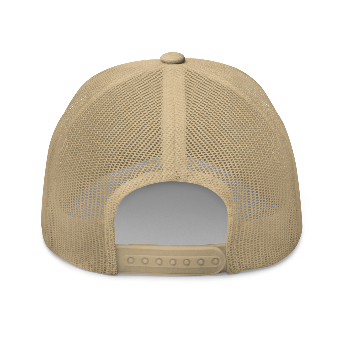 Giant Butterfly Lizard "Leiolepis guttata" Embroidered Khaki Trucker Hat Back Mockup